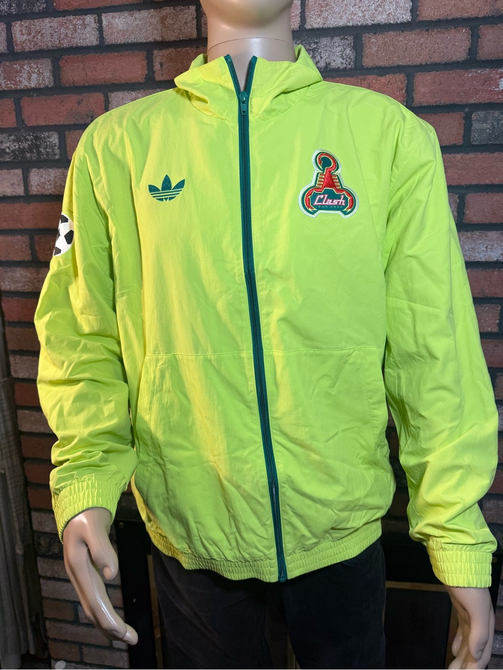 Adidas San Jose Clash Green 2025 Archive Collection Anthem Full-Zip Jacket  L